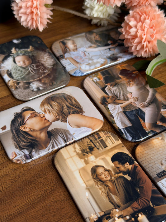 Premium Custom Photo Magnets – Set of 6 (2" x 3" Rectangle)