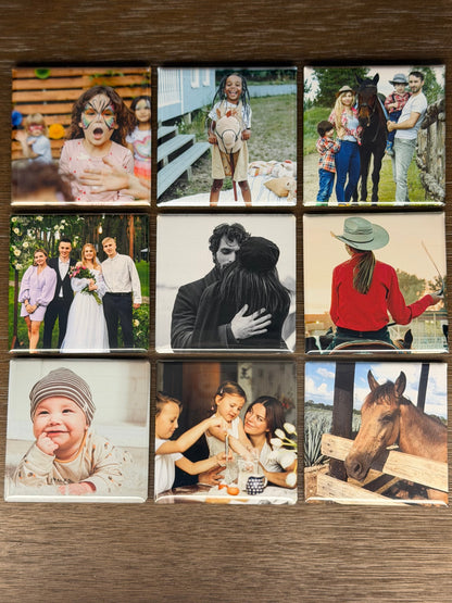 Set of 9 Premium Custom Photo Magnets - #1 Best Seller